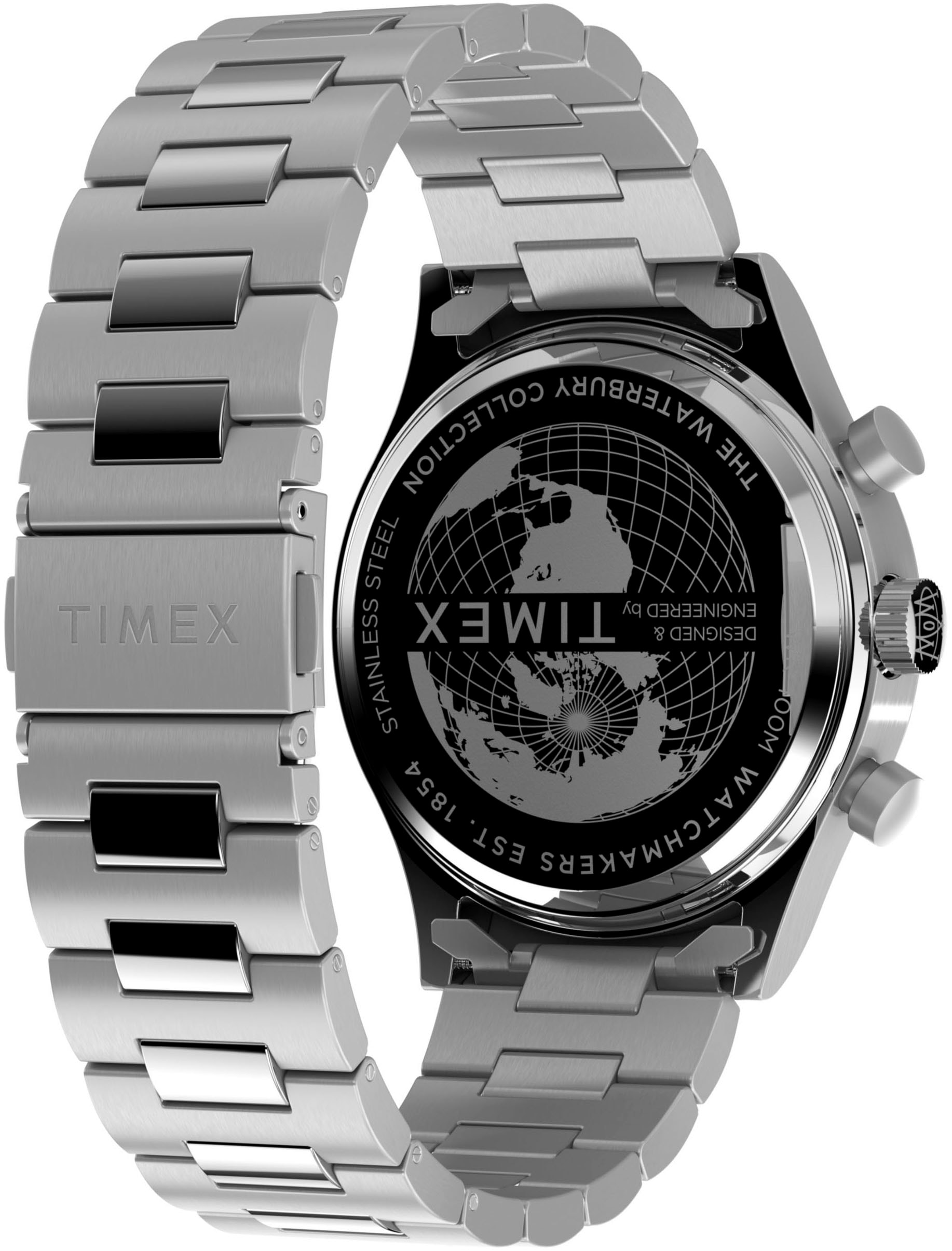 Timex Chronograph »WATERBURY TRADITIONAL«, Quarzuhr, Armbanduhr, Herrenuhr, Datum, Leuchtzeiger, Stoppfunktion