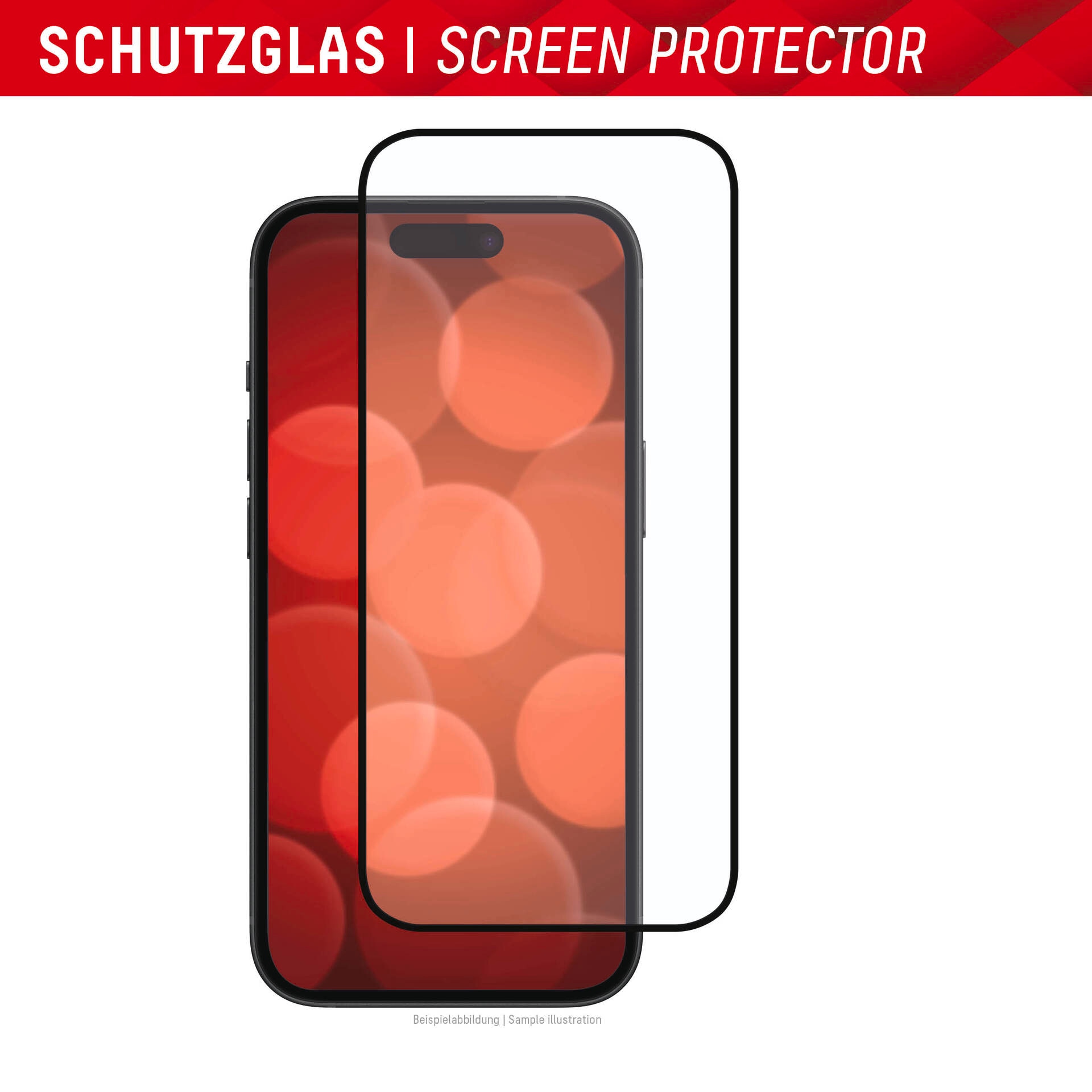 Displex Displayschutzglas »Real Glass FC«, für Apple iPhone 15 Plus-Apple iPhone 15 Pro Max, Displayschutzfolie Displayschutz kratzer-resistent 10H splitterfest