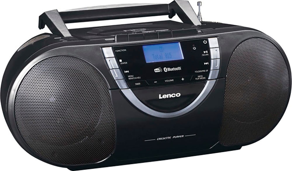 Lenco CD-Radiorecorder BT - mit (DAB+) und Tragbarer Digitalradio ➥ Garantie (Bluetooth 3 Jahre | Radio-CD-Player UNIVERSAL »SCD-6900BK DAB+, Kassette«, XXL