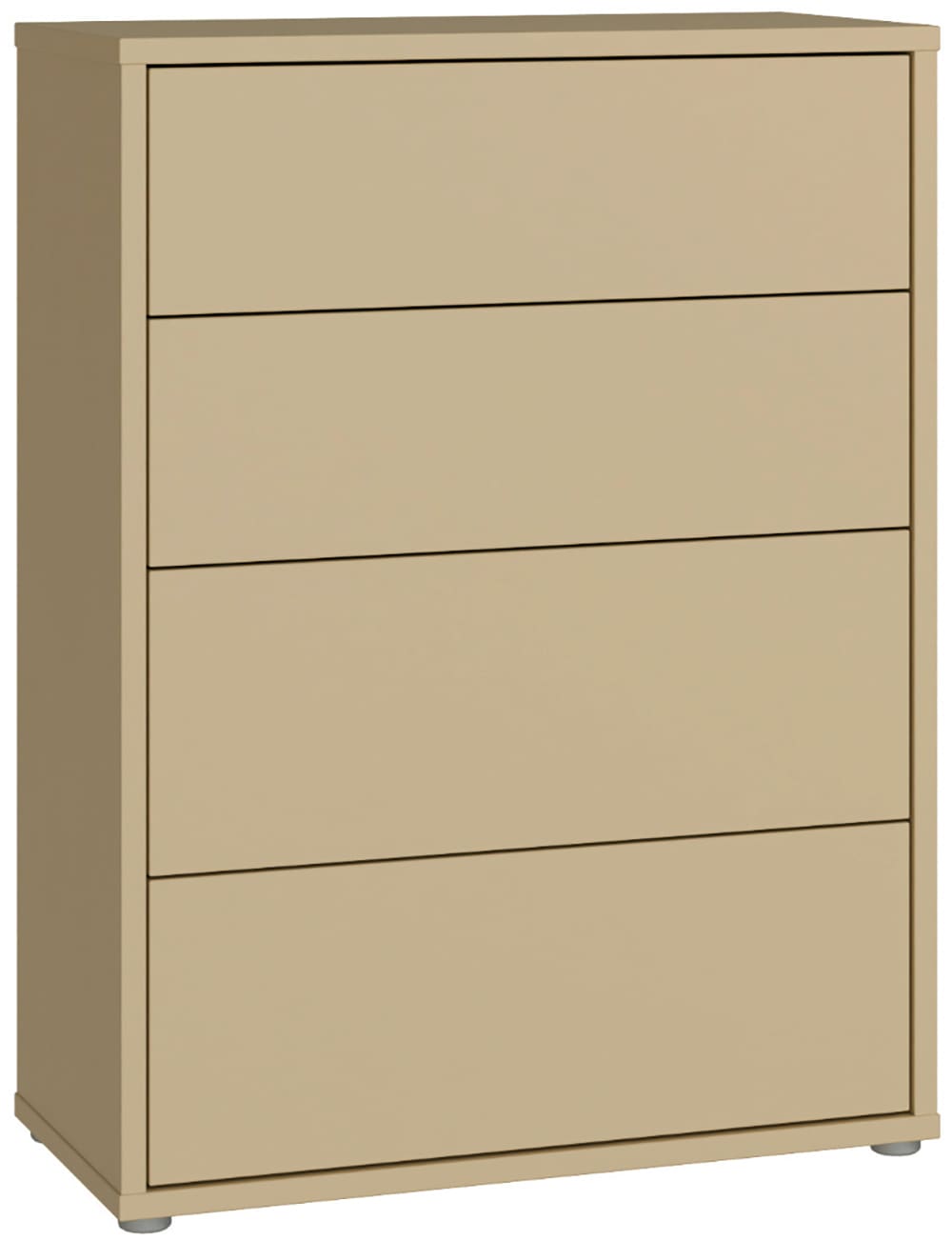 FORTE Kommode »Alice Springs, Kommode 4 Schubkästen B/H/T 74,5/99,1/34,9 cm« Schubkästen mit Vollauszug, Grifflos, Push to open