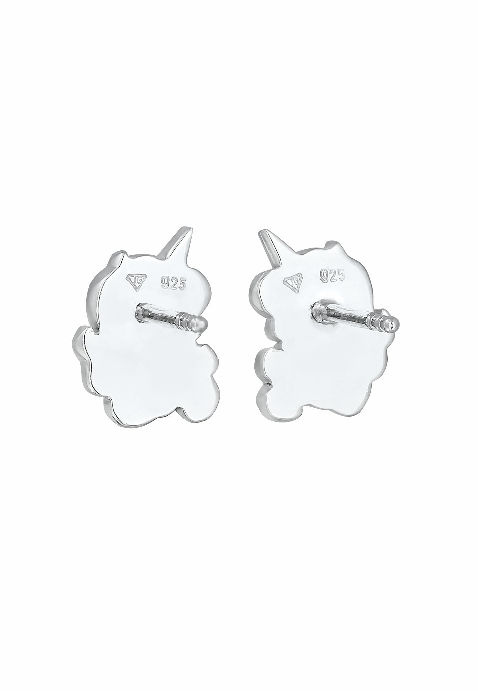 Elli Paar Ohrstecker »Ohrringe Kinder Einhorn Emaille 925 Silber«