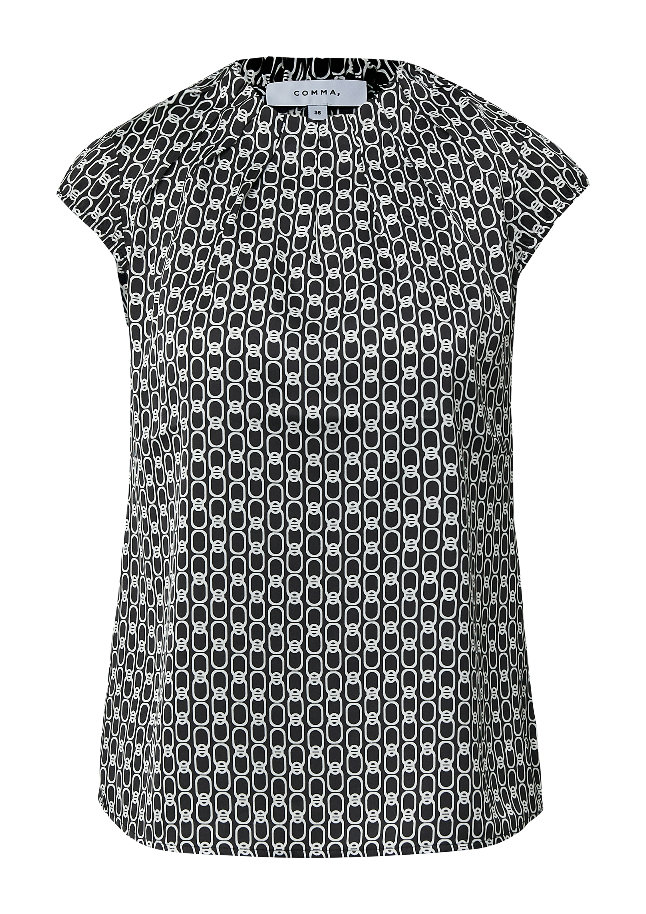 Comma Satinbluse, mit All-Over Print