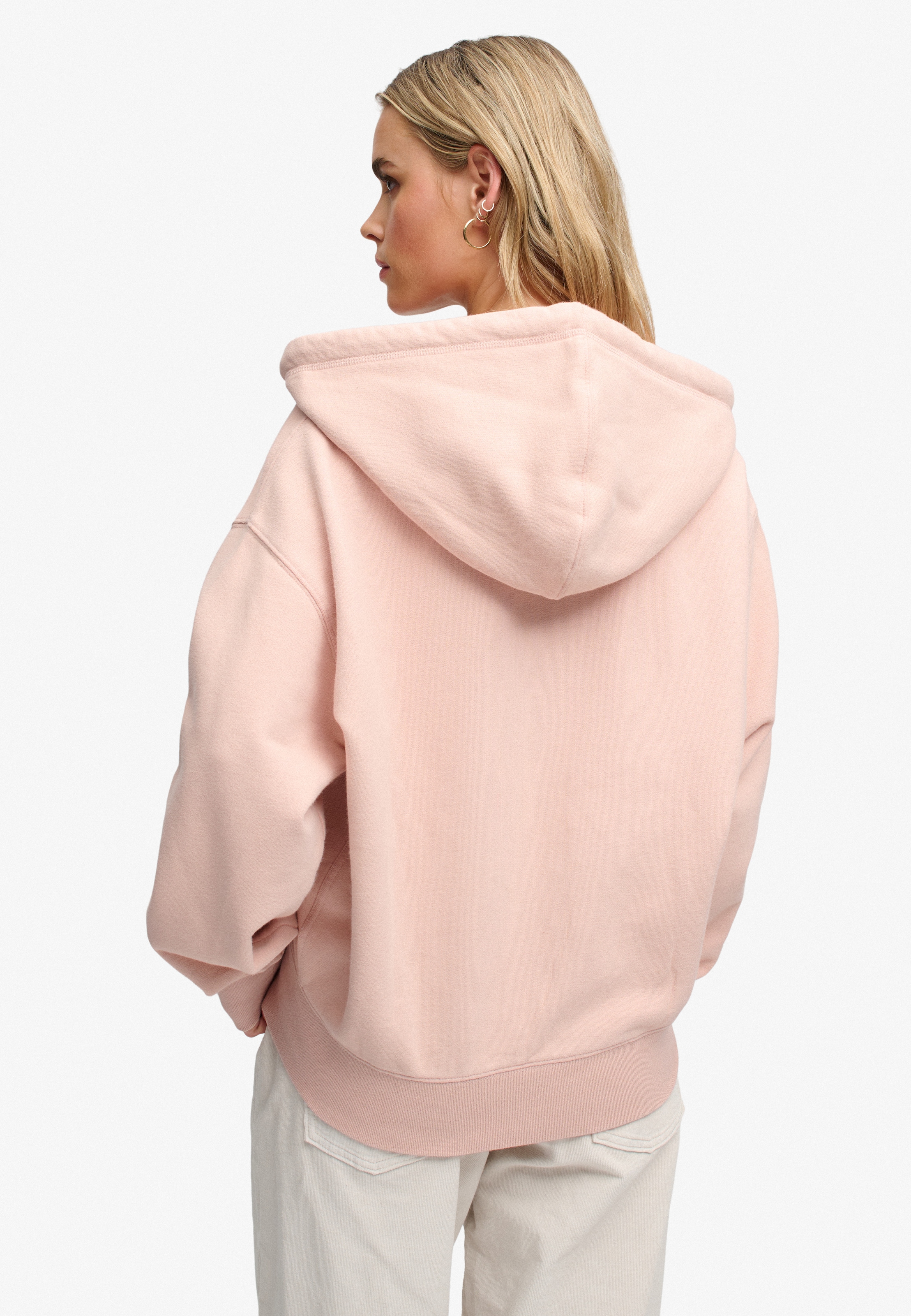 Superdry Kapuzensweatjacke »LUXE CASUAL ZIPHOOD« Baumwollmischung, relaxed fit
