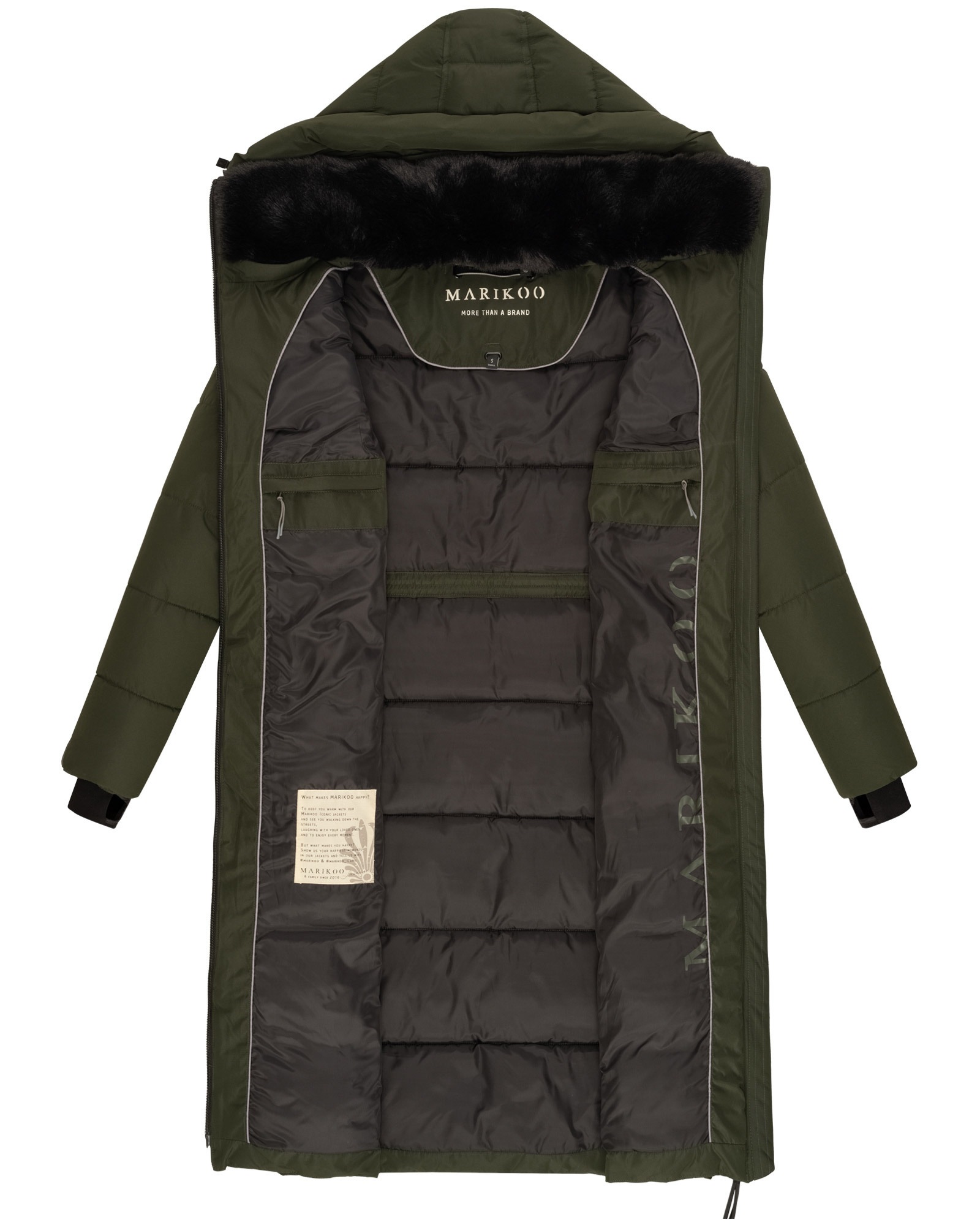 Marikoo Steppjacke »Marikoo Zuraraa lange Damen Winter Steppjacke B989«