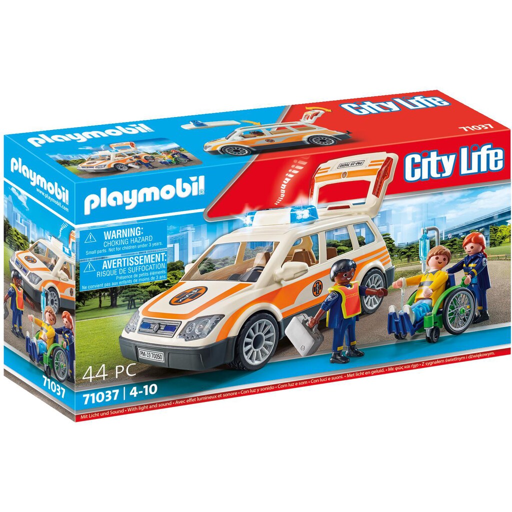 Playmobil® Konstruktions-Spielset »Notarzt-PKW (71037), City Life«, (44 St.)