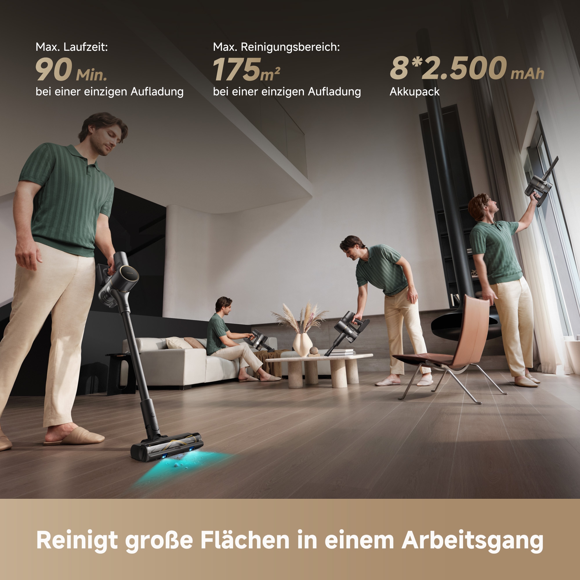 Dreame Akku-Stielstaubsauger »R20 SE« 150 AW, beleuchtete Multibürste, HEPA-Filter