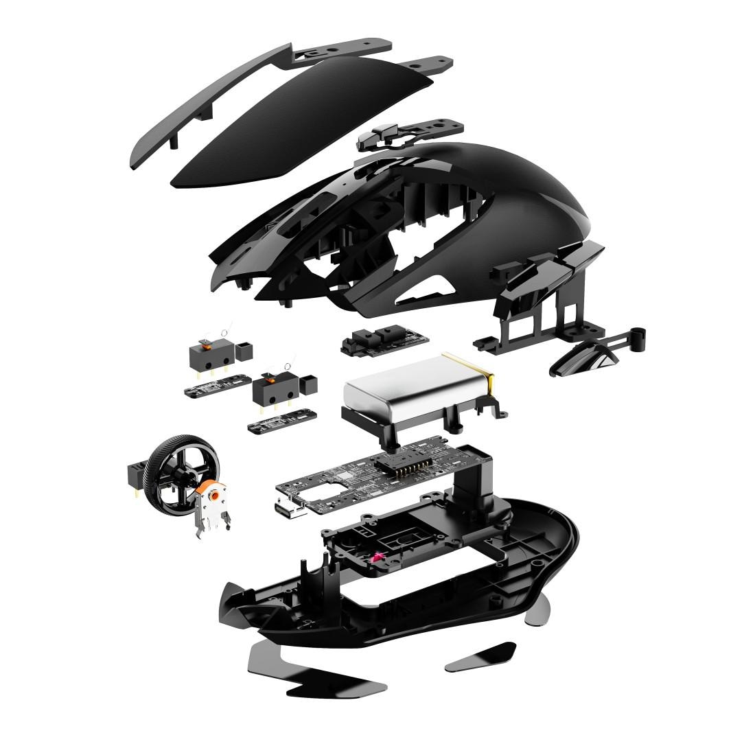 Rapoo Gaming-Maus »V30PRO 4K+8K«, Funk-kabelgebunden, Ergonomisch, 160 h Akkulaufzeit, 7 DPI-Stufen
