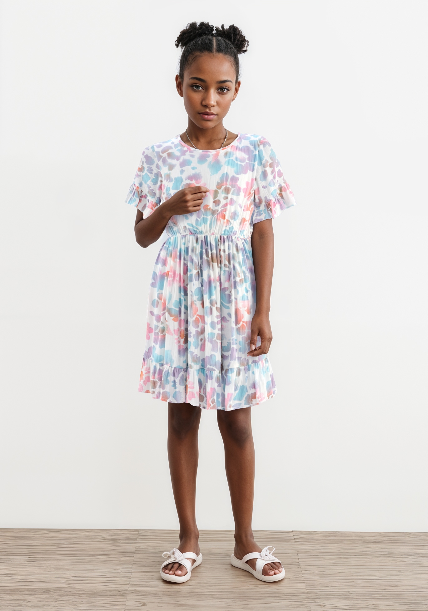 happy girls Druckkleid mit Volant