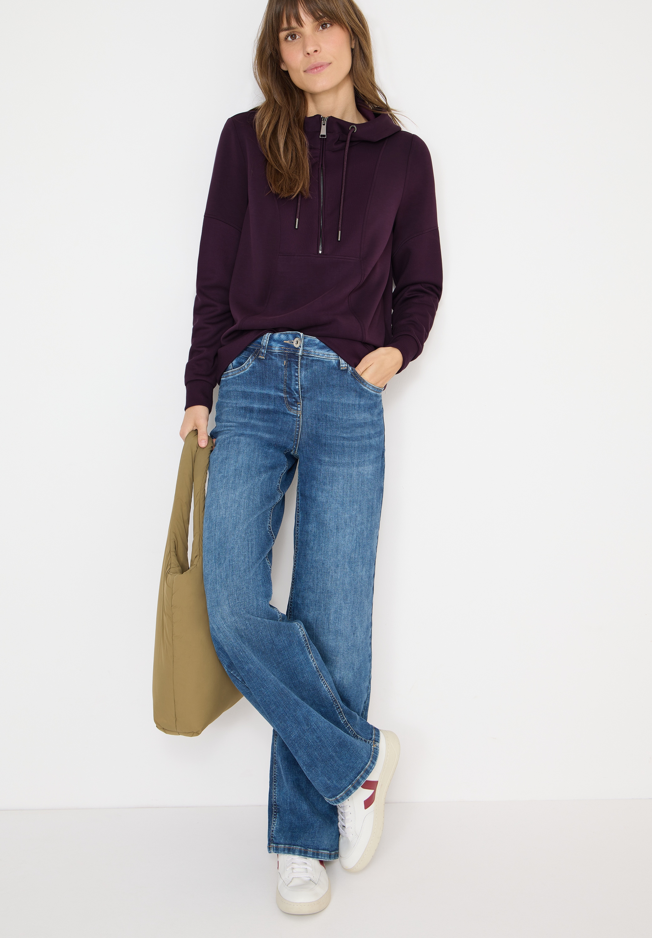 Cecil Hoodie , Troyer-Sweater mit Kapuze
