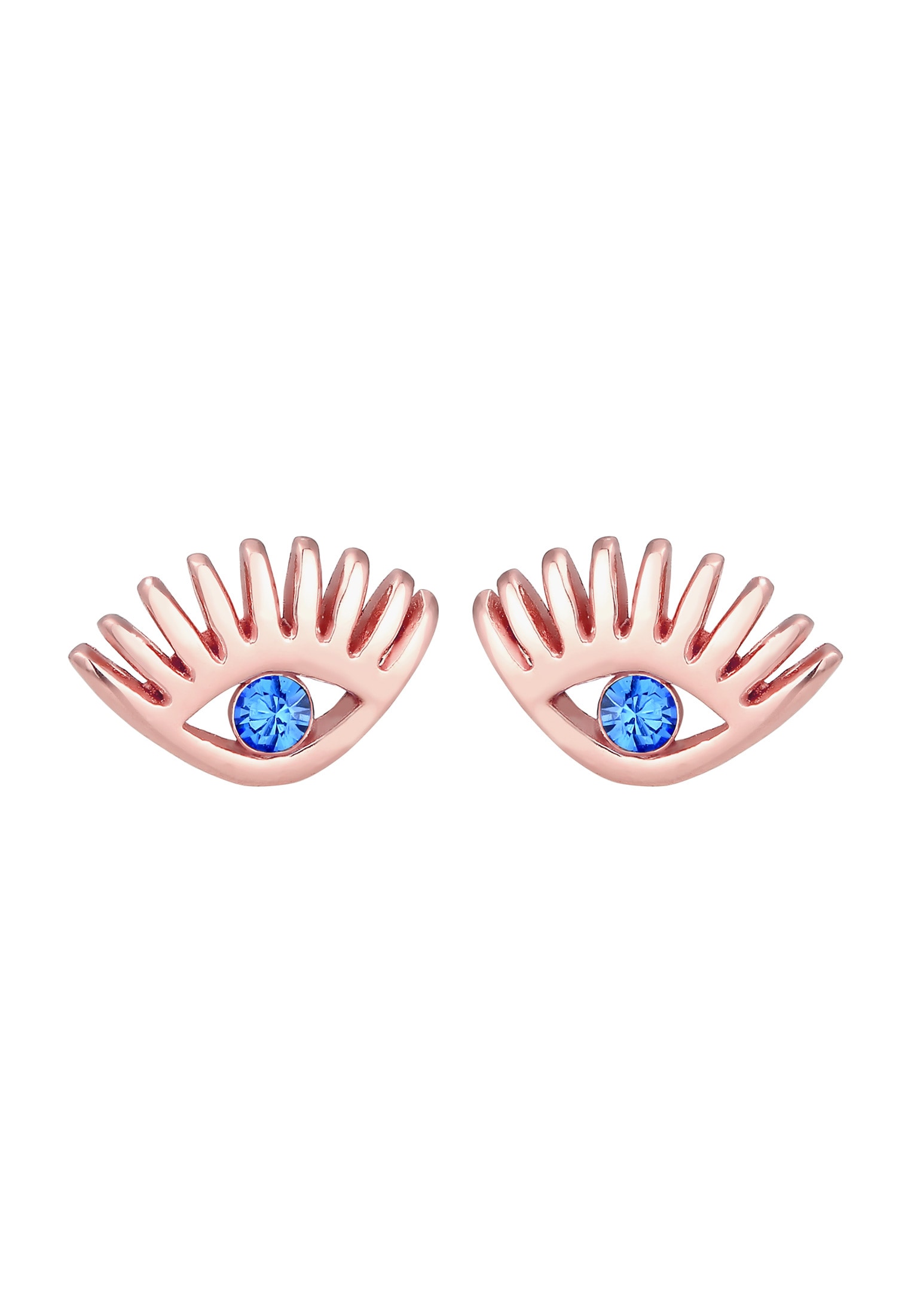 Elli Paar Ohrstecker »Ohrringe Ohrstecker Evil Eye Kristalle Blau 925 Sterling Silber«