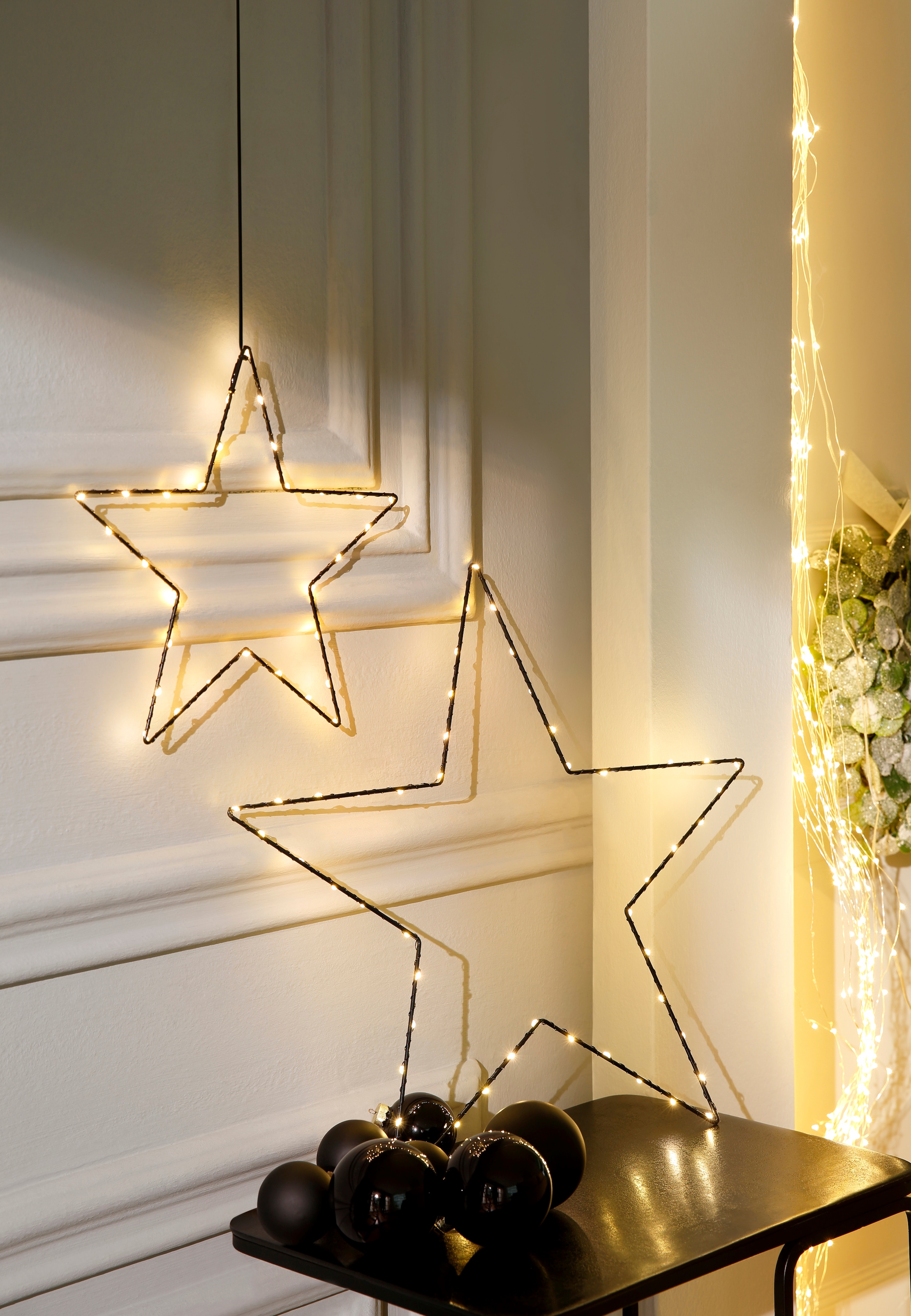 Leonique LED Stern »Weihnachtsstern, cm, + Drahtstern«, kaufen Garantie XXL Weihnachtsdeko, 30 mit 50 cm mit Timer | Jahren online Ø 3