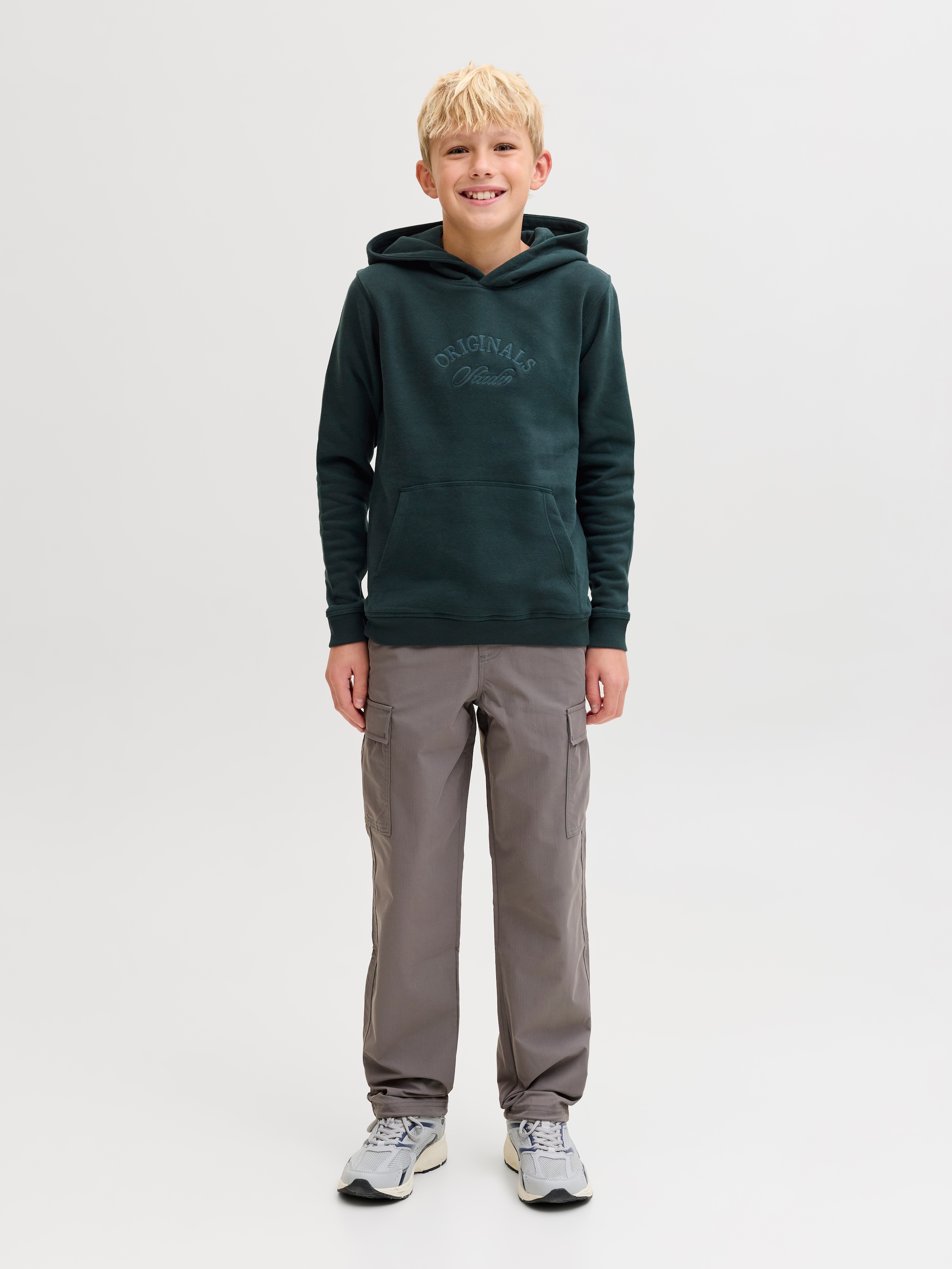 Jack & Jones Junior Kapuzensweatshirt »JORBLEECKER BRANDING SWEAT HOOD BF JNR«
