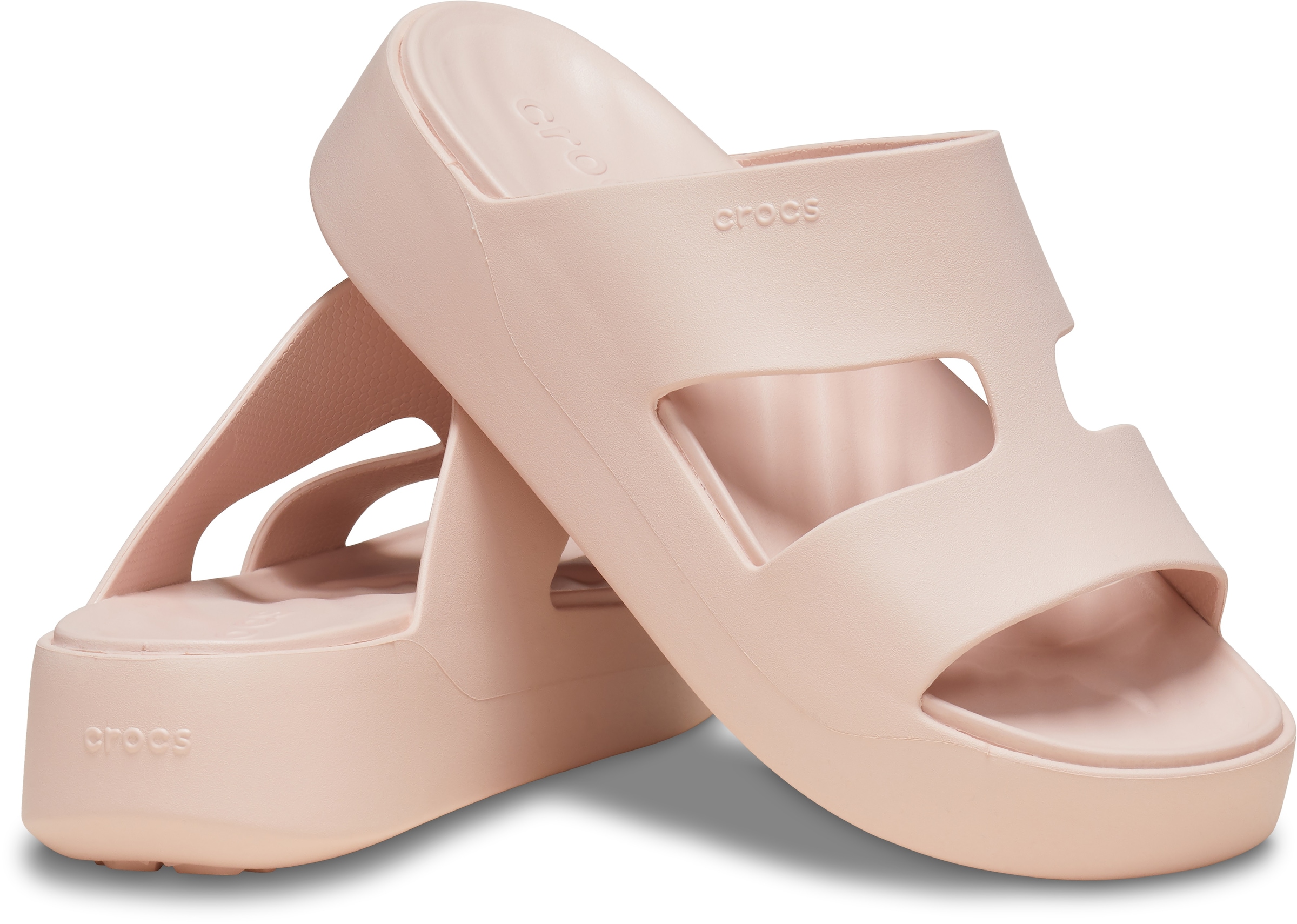 Crocs Badepantolette »Getaway Platform H-Strap«, Sommerschuh, Schlappen, Badeschuh, Poolslides, weiche Innensohle