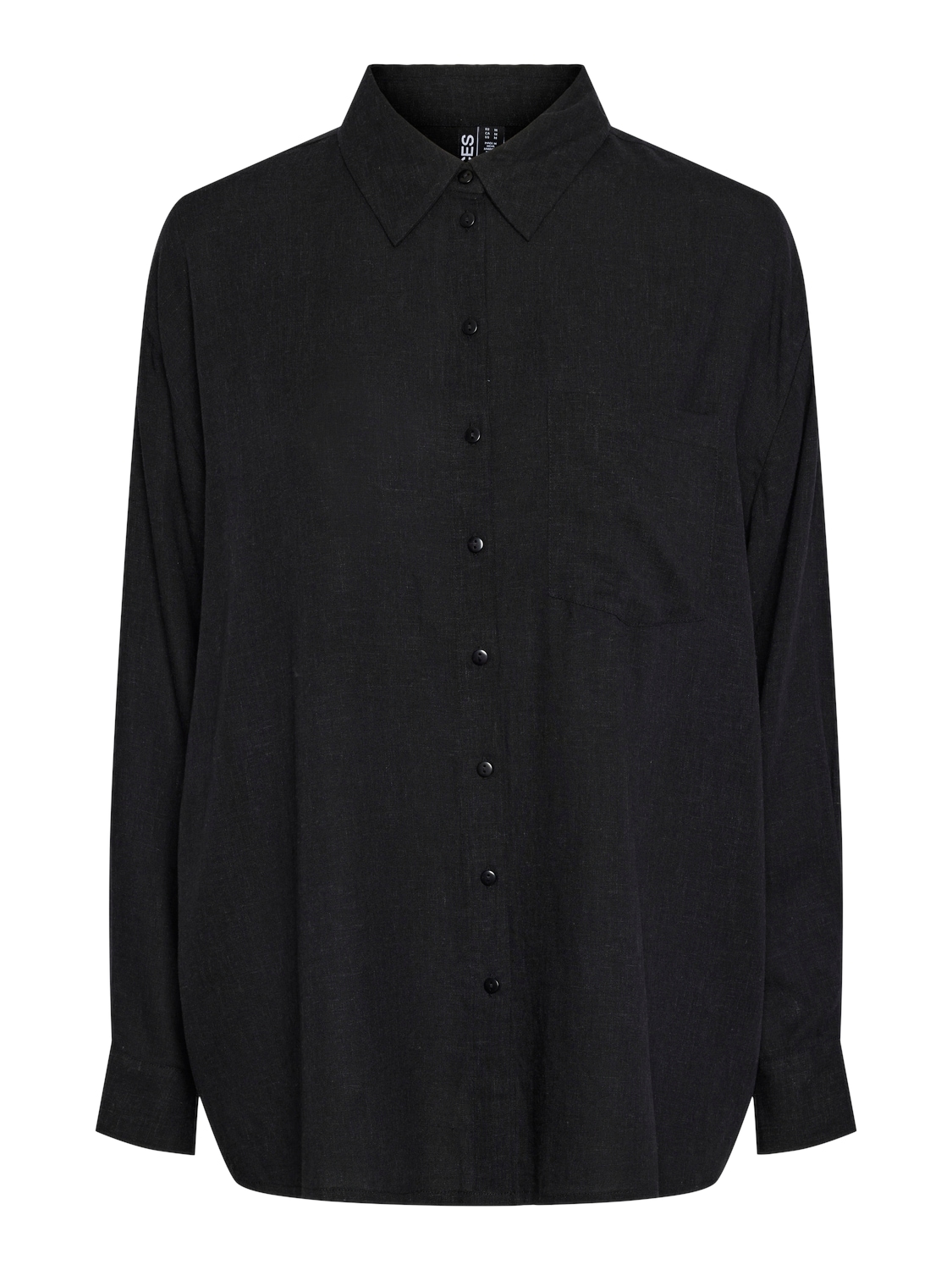 pieces Hemdbluse »PCPIA LS LOOSE SHIRT WVN NOOS«, mit Leinen