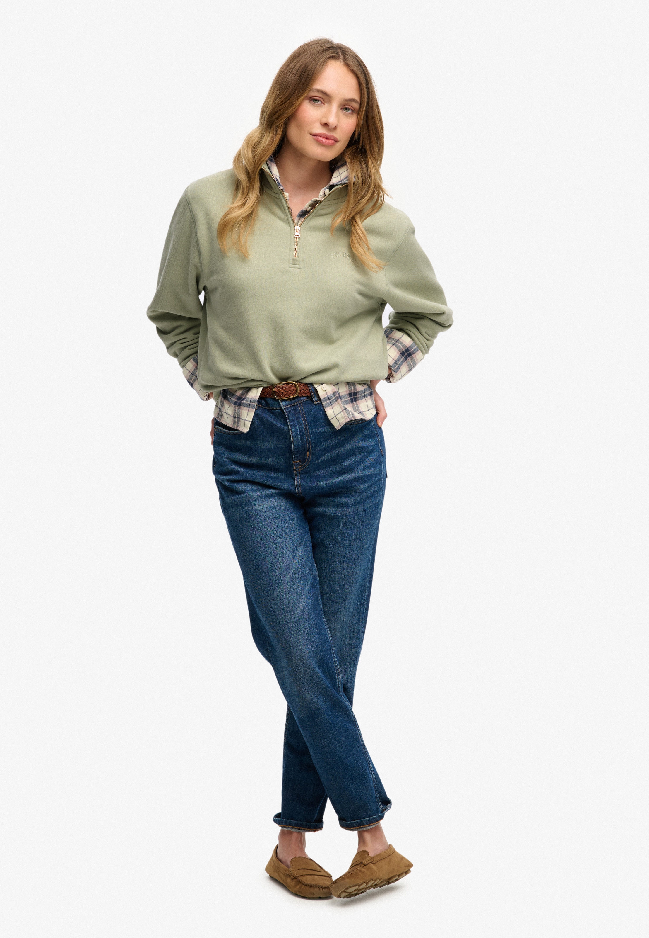 Superdry Sweatshirt »ESSENTIAL LOGO EMB HALF ZIP«
