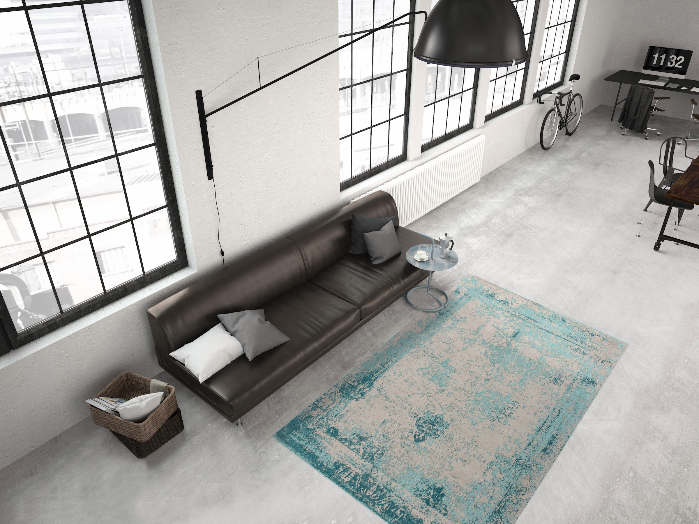 Kayoom Teppich »Nostalgia 285«, rechteckig, 10 mm Höhe, Flachgewebe, Vintage Design, Wohnzimmer