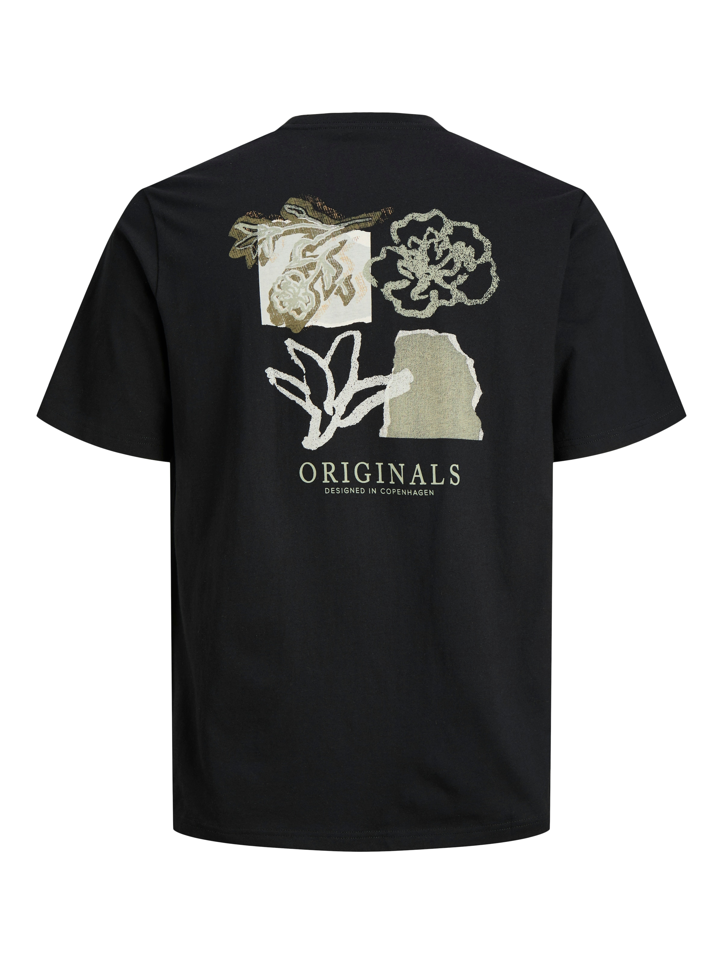 Jack & Jones Kurzarmshirt »JORMONTAUK AOP BACK TEE SS CREW NECK« Baumwolle, regular fit
