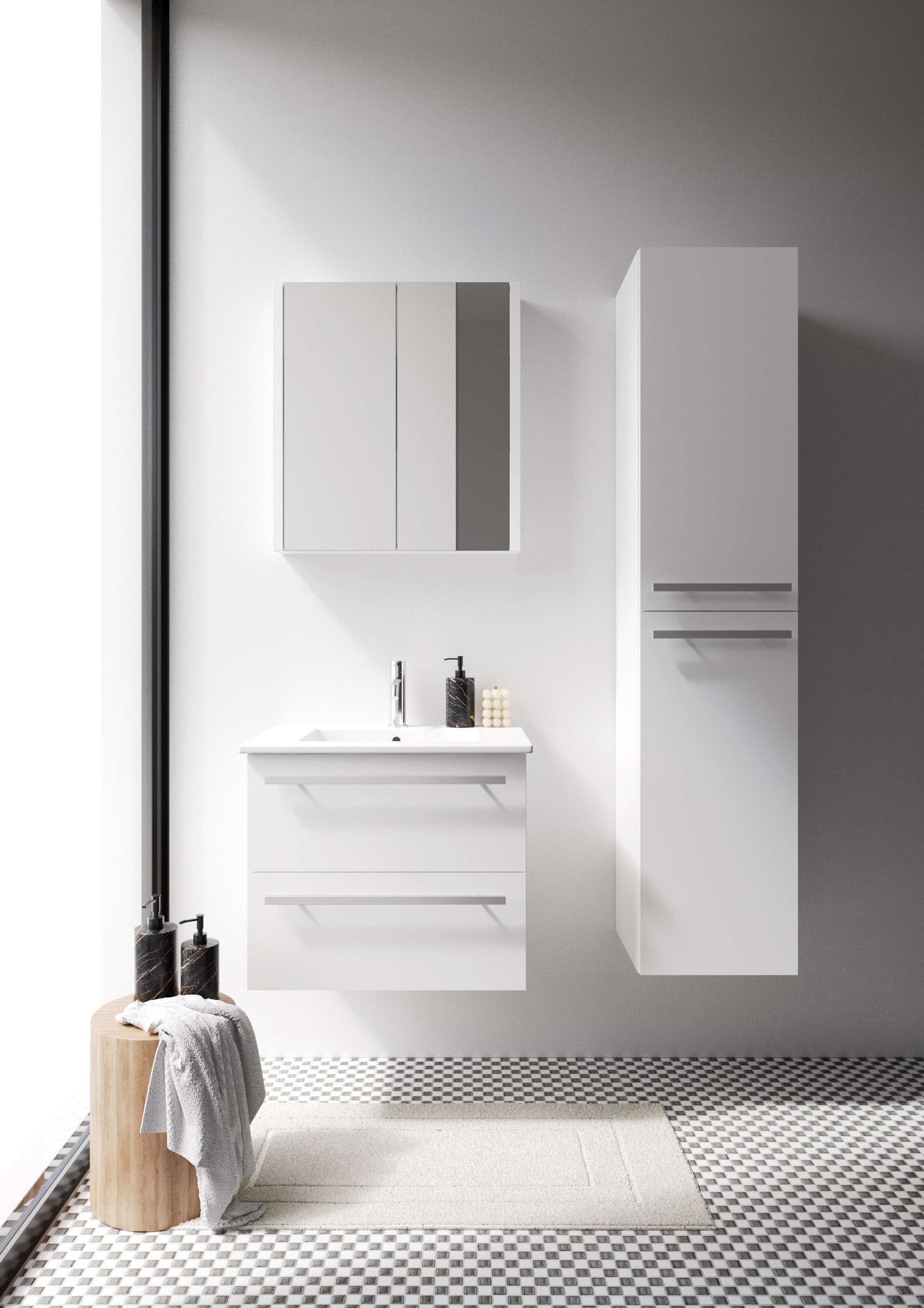 welltime Hochschrank »Serena« mit Soft-Close-Funktion, Breite 35 cm, FSC®-zertifiziertes Material