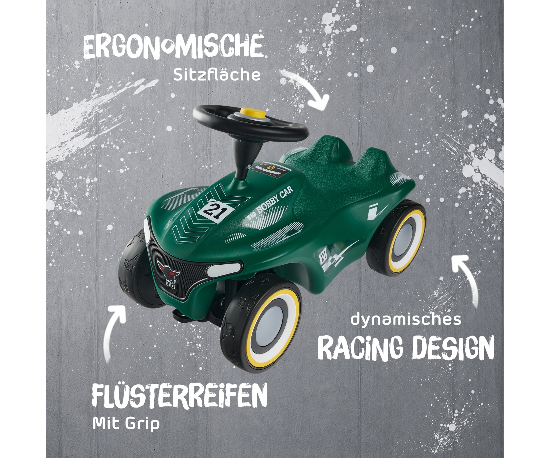 BIG Rutscherauto »BIG Bobby Car Neo RS Grün« Made in Germany