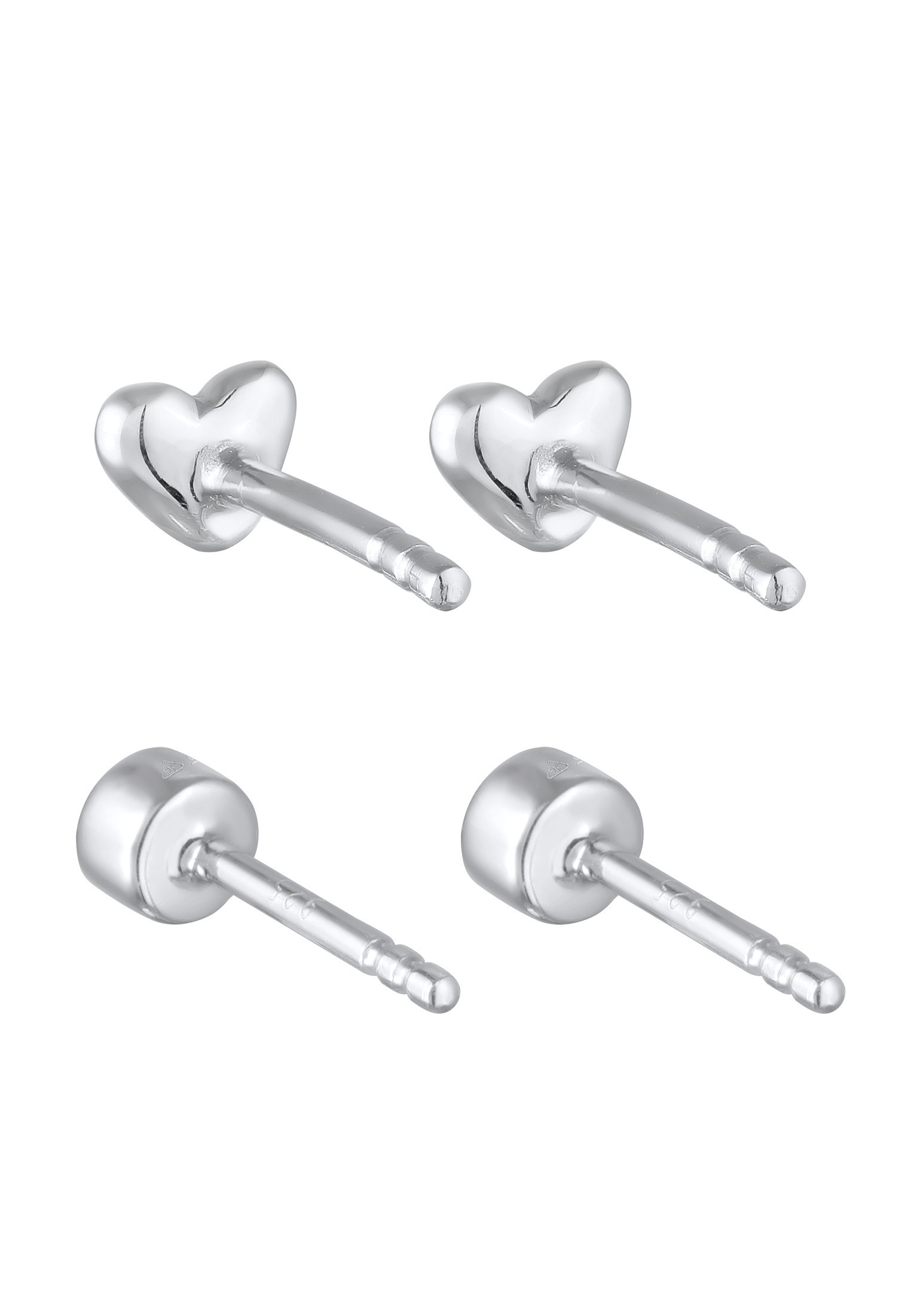 Elli Ohrstecker-Set »Ohrringe 2er Set Herz 925 Silber, mit Kristallen von Swarovski®«