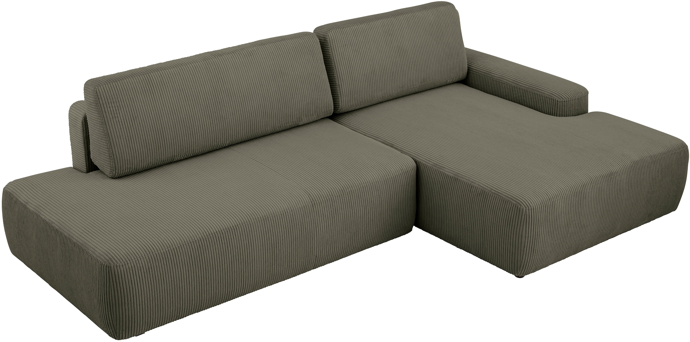 Home affaire Ecksofa »TORGE, Schlafsofa Cord, Samtvelours u. Strukur fein, Couch in L-Form« Schlaffunktion und Bettkasten, Liegefläche: 210x125 cm, neues Design
