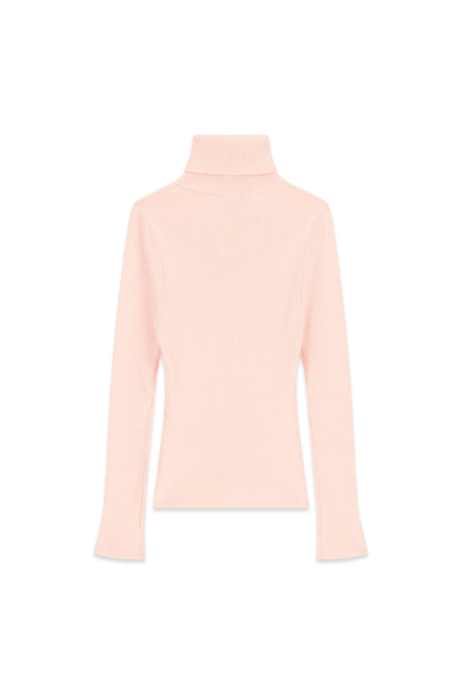 Guess Rollkragenpullover »LS TN ELLIE SWTR« in gerippter Struktur, Knopf-Details