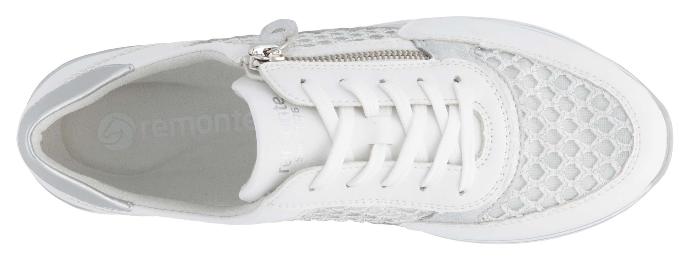 Remonte Plateausneaker, Freiezitschuh, Halbschuh, Schnürschuh, vegan, Kontrastbesatz