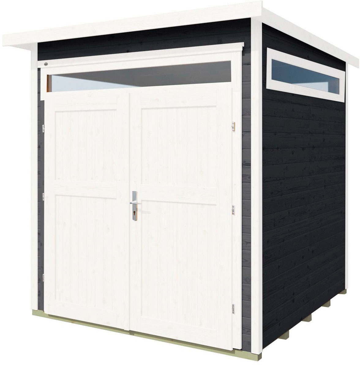 weka, Gartenhaus »265 Gr. 3, 21 mm, anthrazit«, anthrazit, Massivholz, Fußboden im Gartenhaus, anthrazit