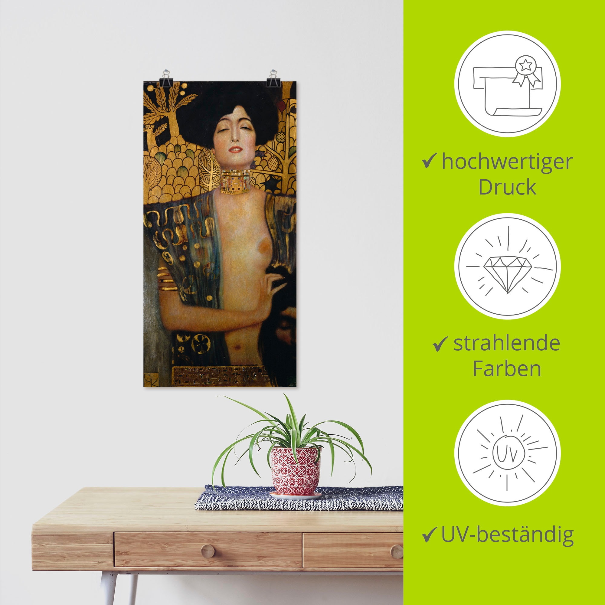 Artland Wandbild »Judith I., 1901« Frau 1 Stk. tlg. als Leinwandbild, Poster in verschied. Größen