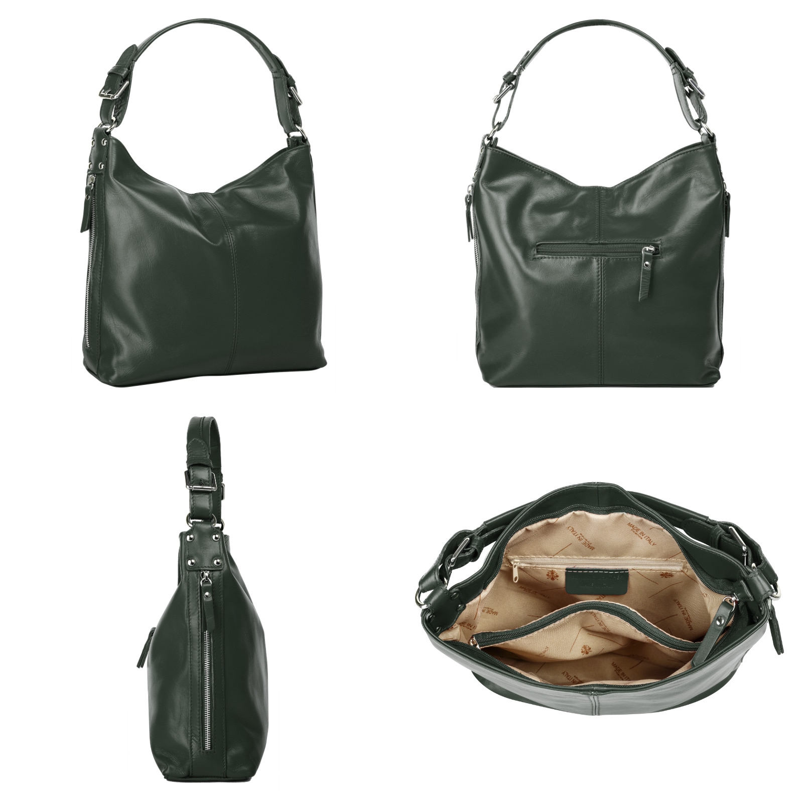 Samantha Look Henkeltasche, echt Leder, Made in Italy