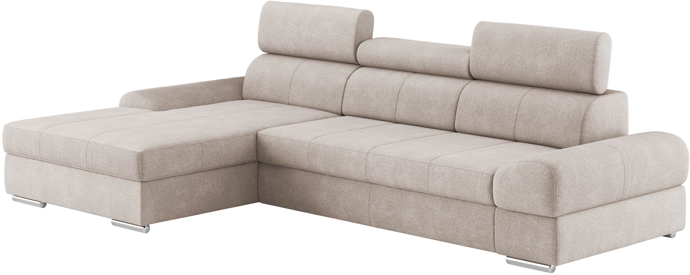 sit&more Ecksofa »Broadway L-Form«, inklusive Kopfteilverstellung, wahlweise mit Bettfunktion