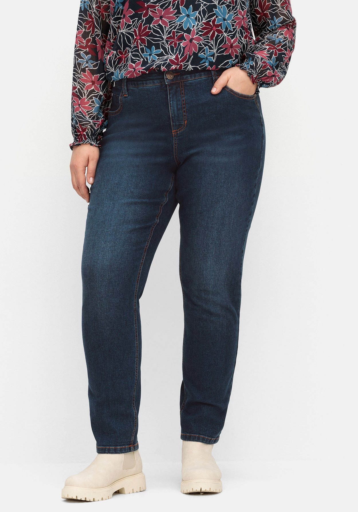 Sheego Stretch-Jeans »Jeans PIA, aus elastischem Denim«