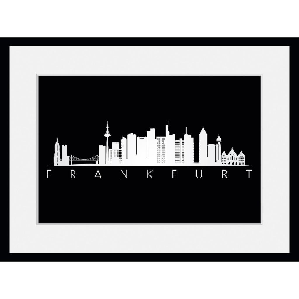 queence Bild »Frankfurt Skyline BLACK«, Städte, (1 St.)