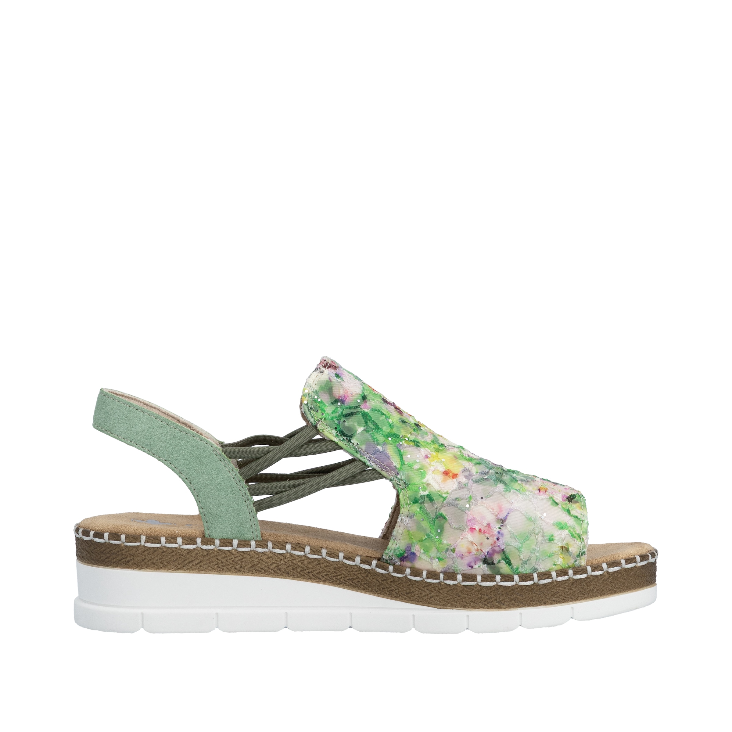 Rieker Sandale  Sommerschuh, Sandalette, Keilabsatz, in modischer Optik
