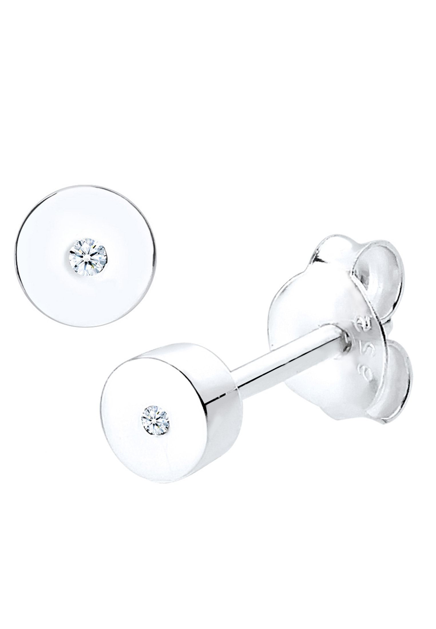 Elli DIAMONDS Paar Ohrstecker »Ohrringe Diamant Weiß Brillantschliff (0.01 ct) 925 Sterling Silber«