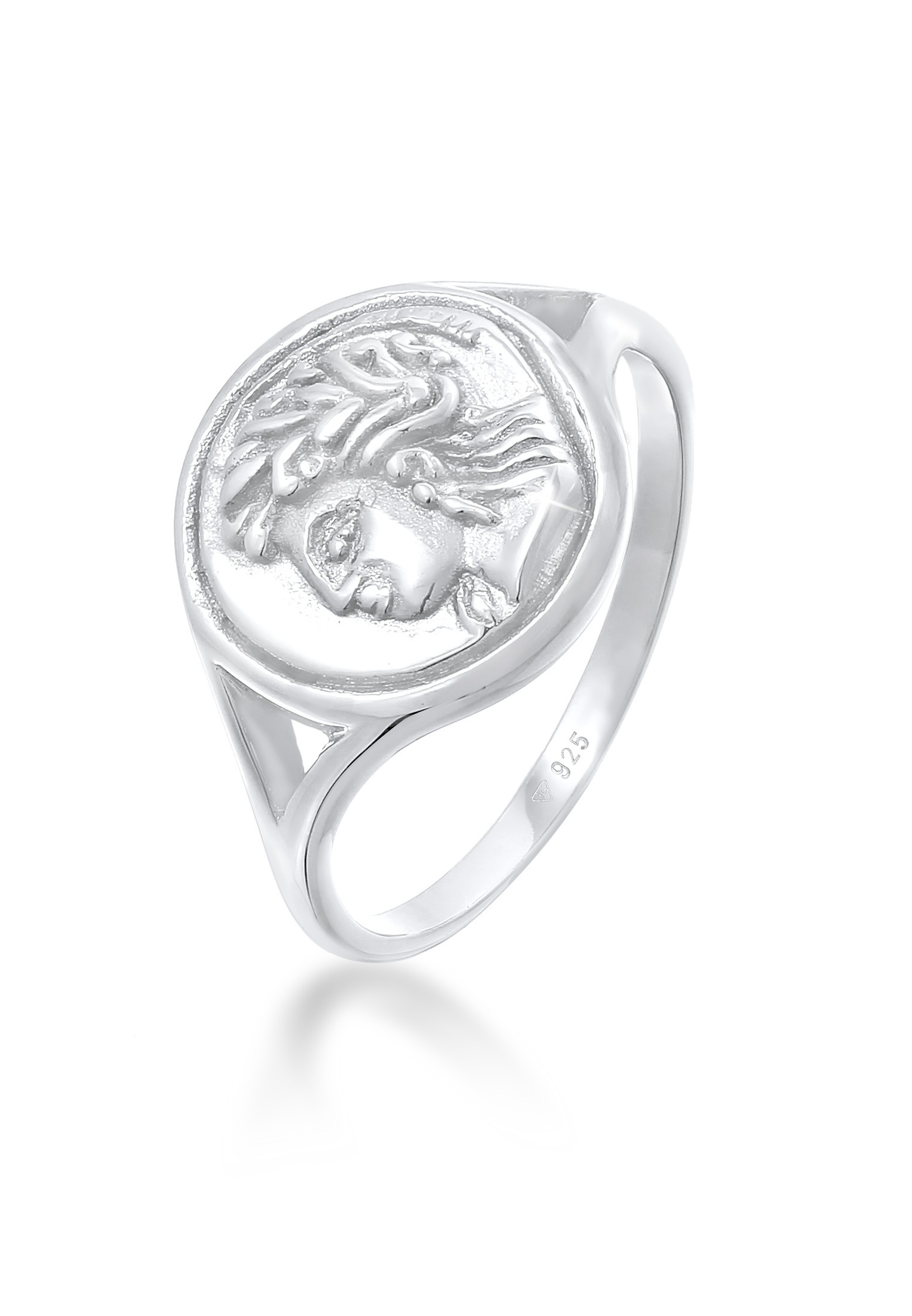 Elli Siegelring »Ring Siegelring Coin Antik Münze 925 Silber«