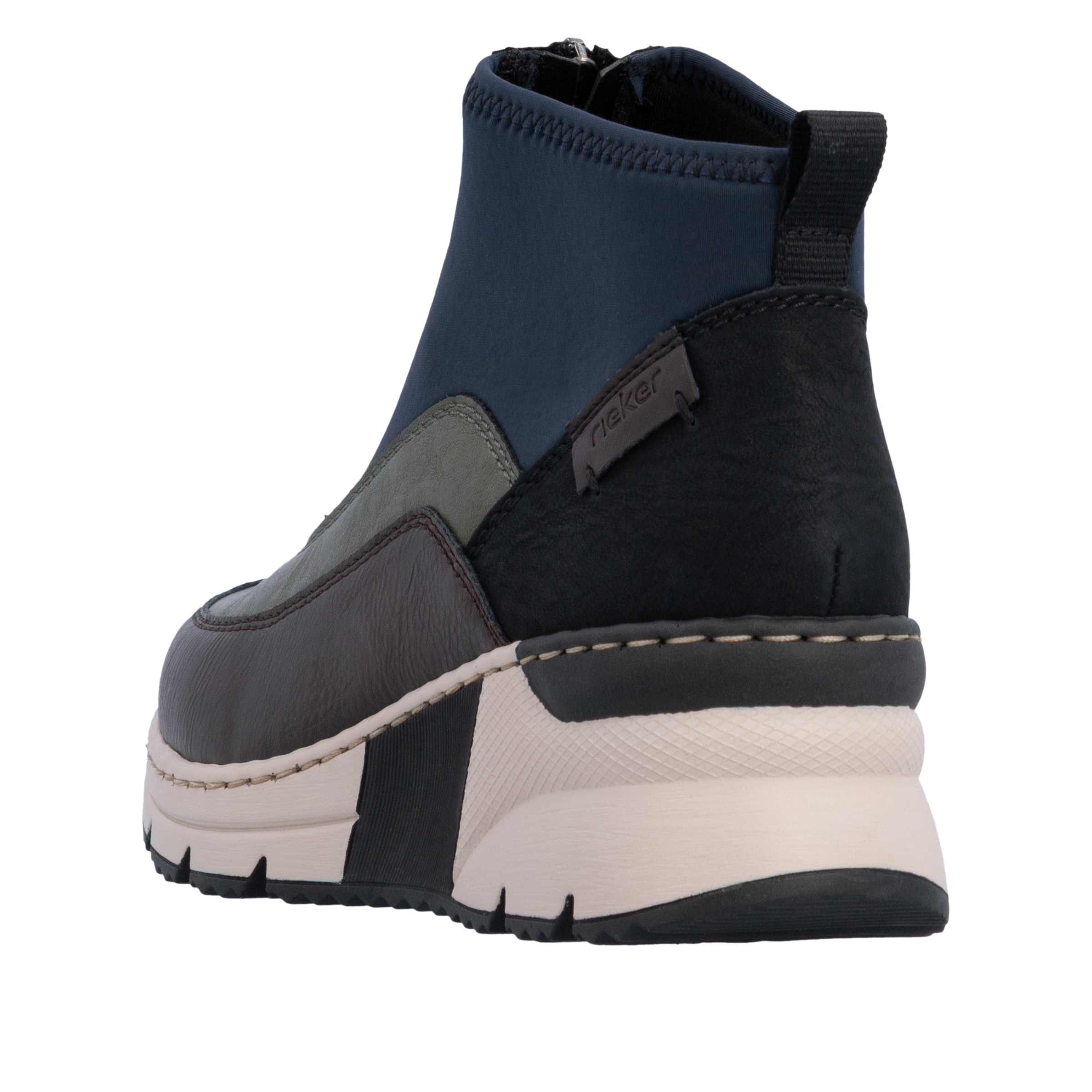 Rieker Schlupfboots  Stiefelette, High Top Sneaker mit Reißverschluss auf der Vorderseite