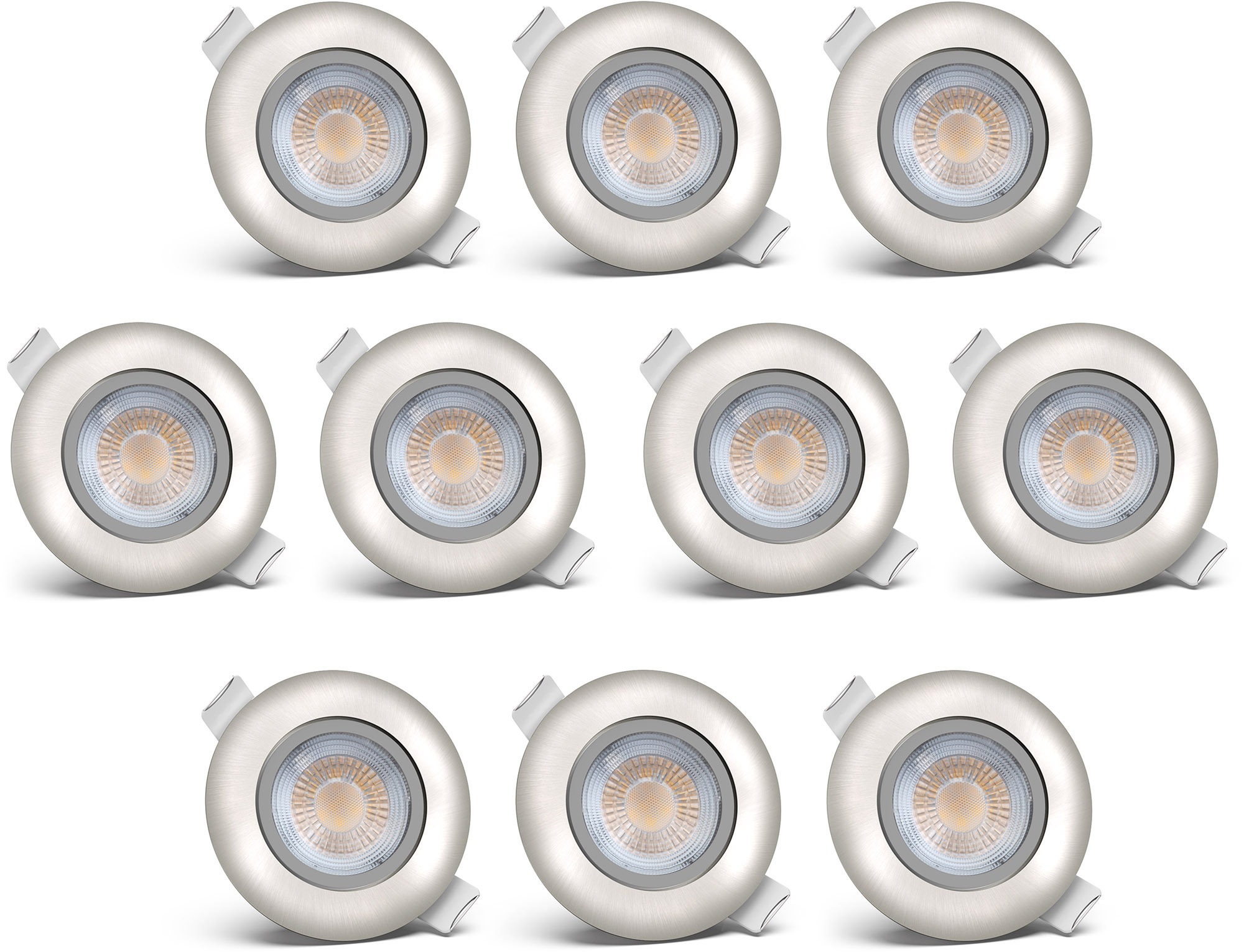 B.K.Licht LED Einbauleuchte »Volantis«, 10 Deckenleuchten Einbauspots Einbaustrahler inkl.5W Garantie online XXL flammig-flammig, mit | Jahren LED kaufen SET 3 Spots 450lm