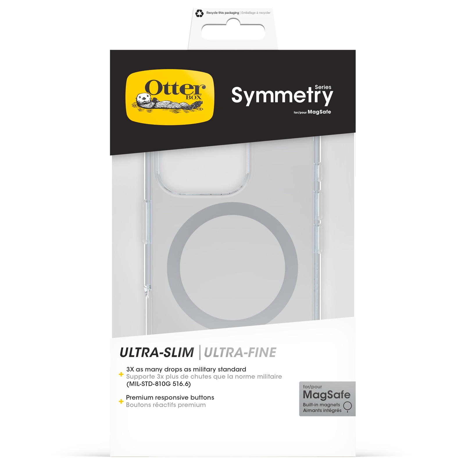 Otterbox Handyhülle »Symmetry mit MagSafe für Apple iPhone 16 Pro« Smartphones Backcover, Schutzhülle, Handyschutzhülle, Case, Schutzcase, stoßfest