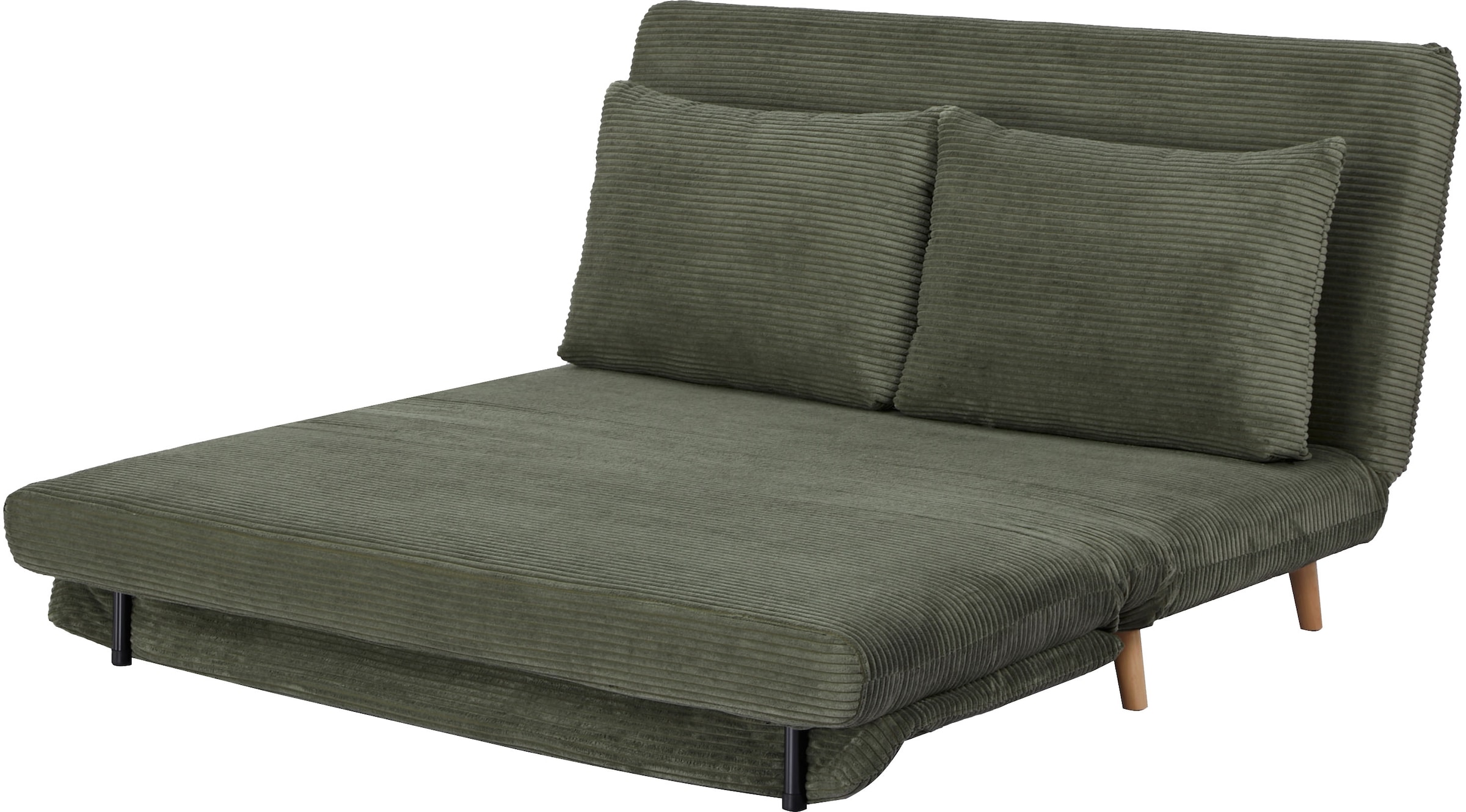 Home affaire Schlafsofa »AINSLEY 140 cm -2-Sitzer, verstellbare Rückenlehne« wandelbar zum Gästebett, Relaxsofa, Webstoff u. Cord-Bezug
