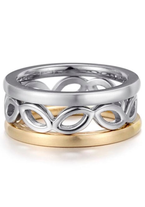 Kingka Ring-Set "Leaves Trio"