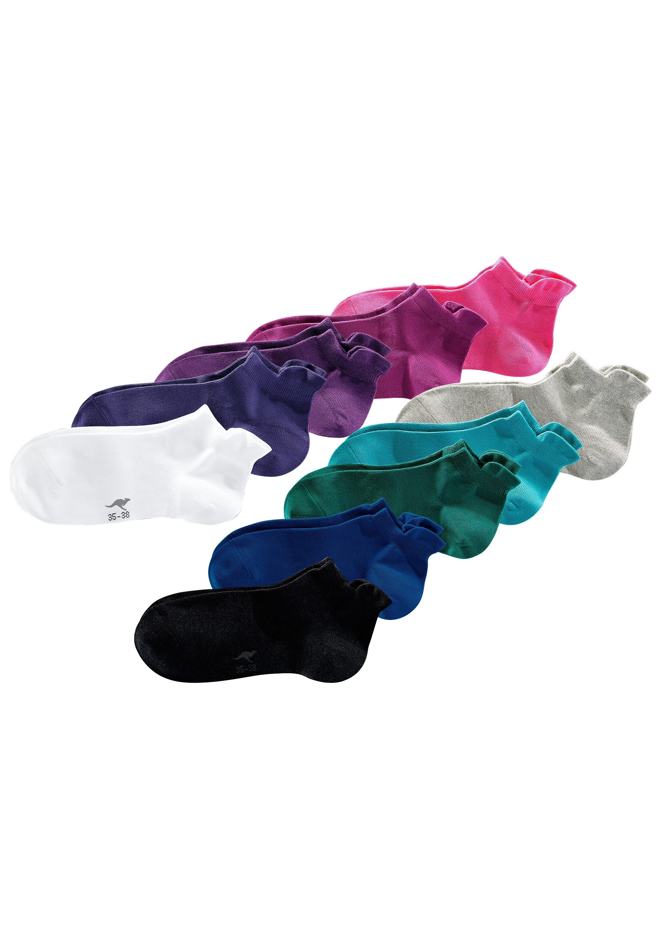 KangaROOS Sneakersocken, (Packung, 10 Paar), mit erhöhtem Bündchen