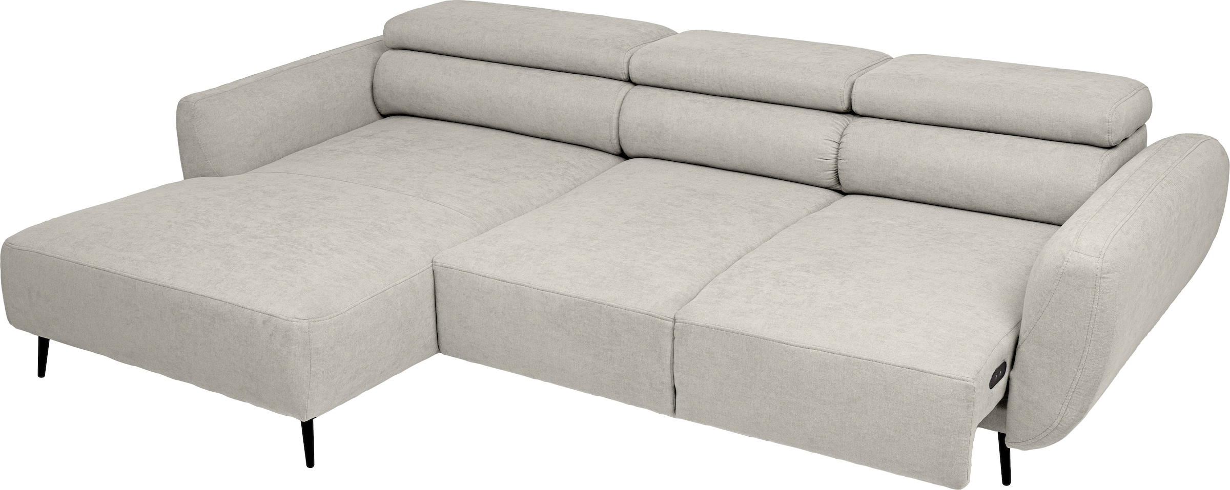 WERK2 Ecksofa »Alisson, mit elektrischer Sitztiefenverstellung, L-Form, Breite 277 cm« Alisson – flexibler Komfort mit modernem Design und smarten Details.