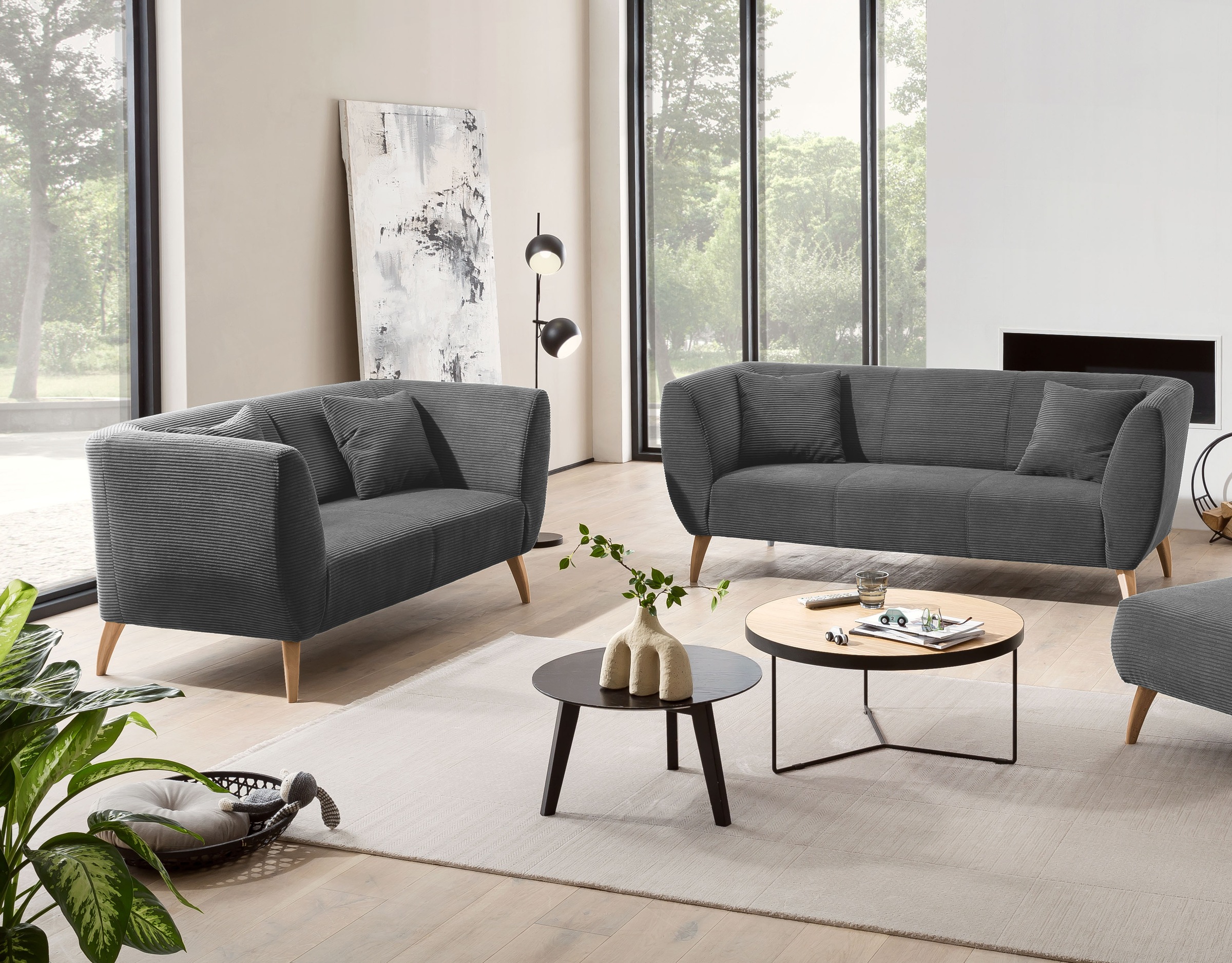 INOSIGN Polstergarnitur »Colori«, (Set, 2 tlg., 3-Sitzer und 2-Sitzer), auch als Loveseat erhältlich