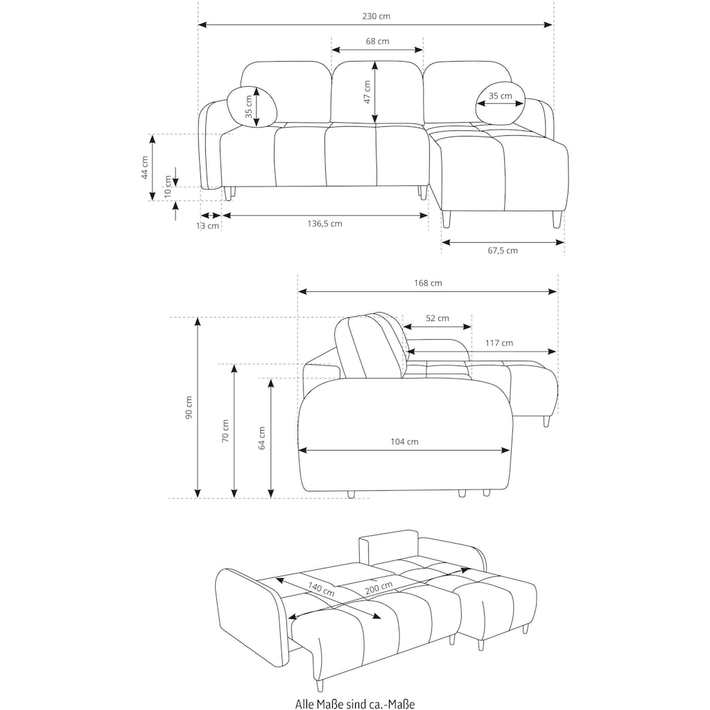 Leonique Ecksofa »BLAISE«