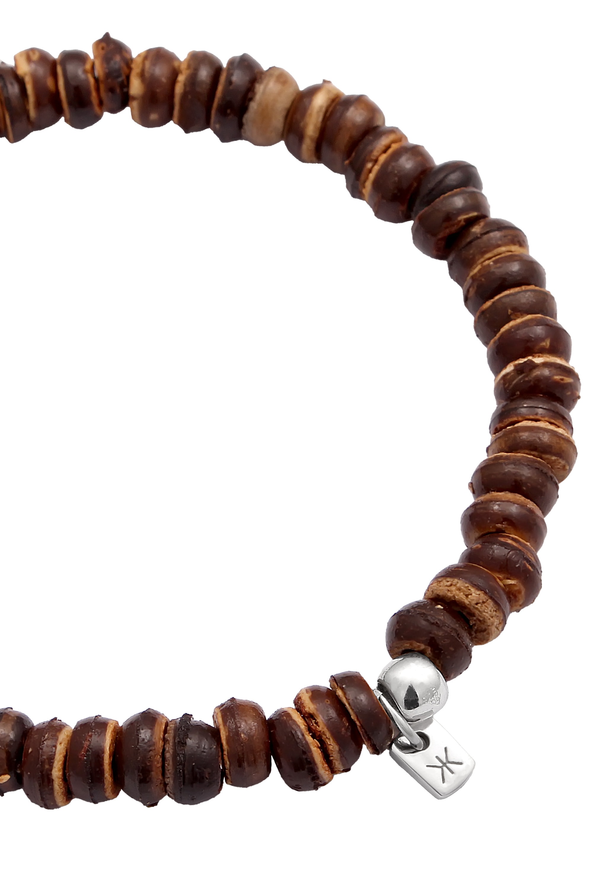 Kuzzoi Armkette »Armband Kokusnuss Beads Synthetische Perle Weiß 925 Sterling Silber«
