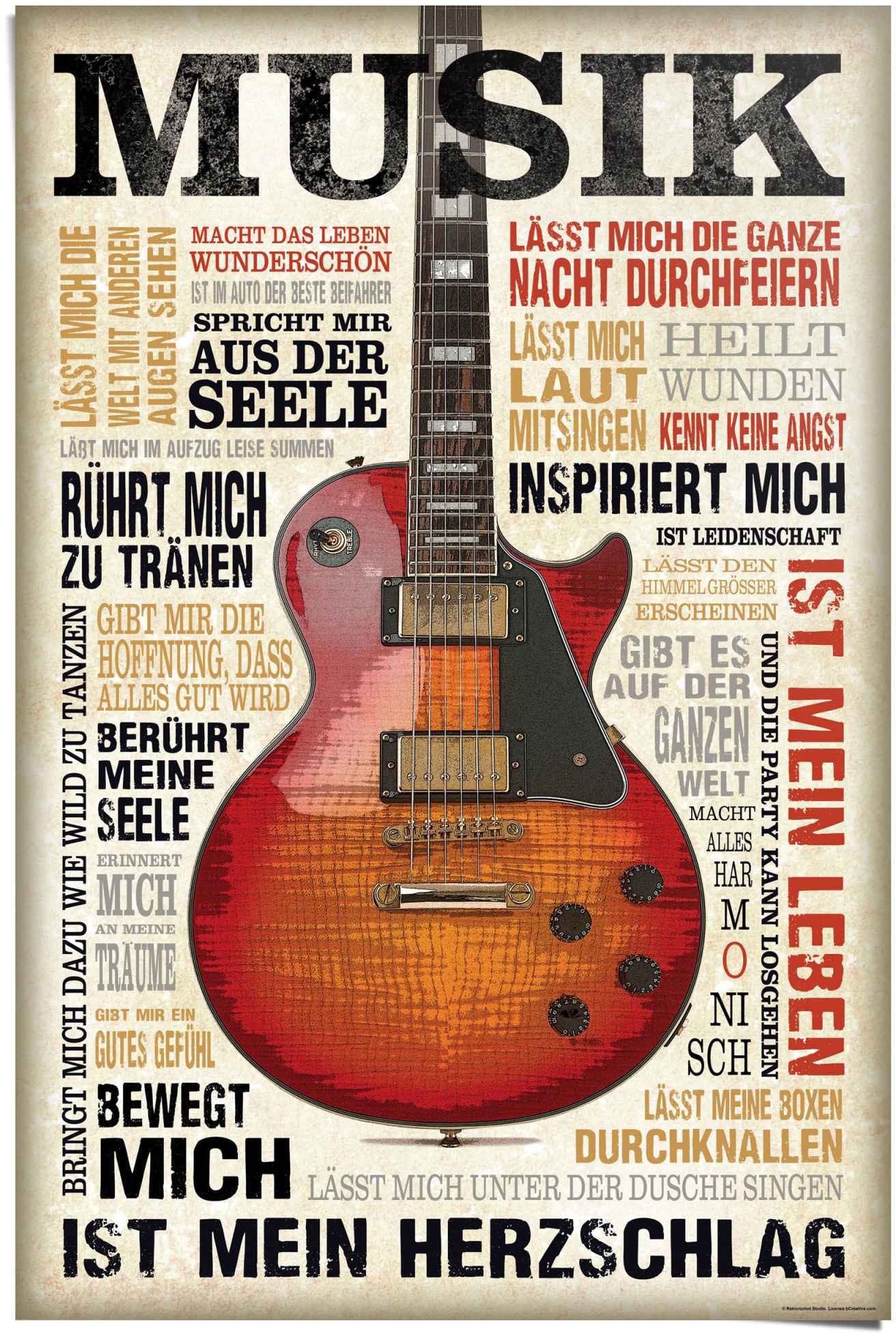 Reinders! Poster »Musik ist Leidenschaft«, (1 St.)