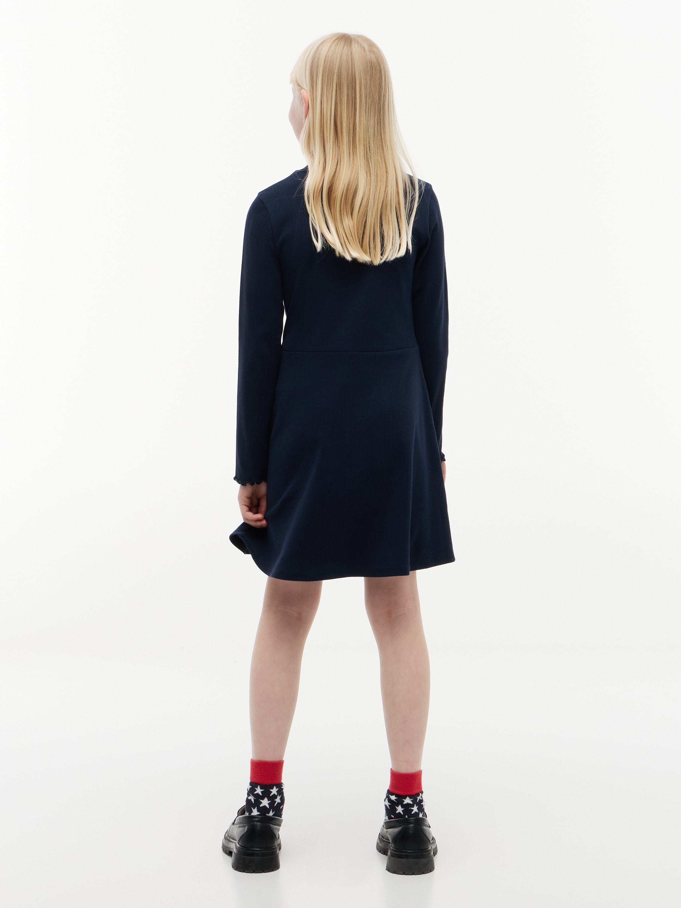 Tommy Hilfiger Skaterkleid Ohne Taschen Stehkragen, Regular Fit, Kinder bis 16 Jahre