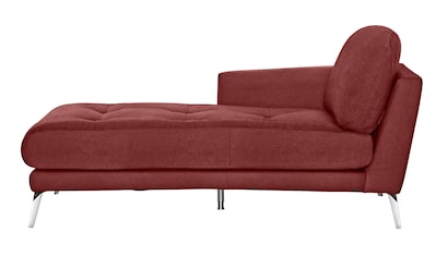 Chaiselongue »softy«, mit dekorativer Heftung im Sitz, Füße Chrom glänzend