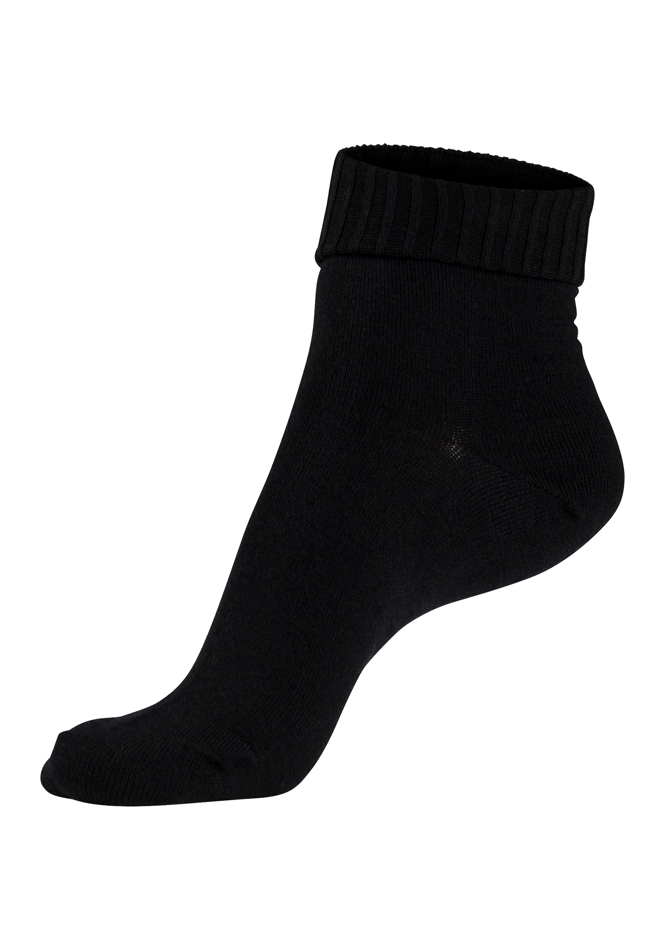 Lavana Umschlagsocken, (Packung, 3 Paar), fein gestrickt mit 53% Wolle